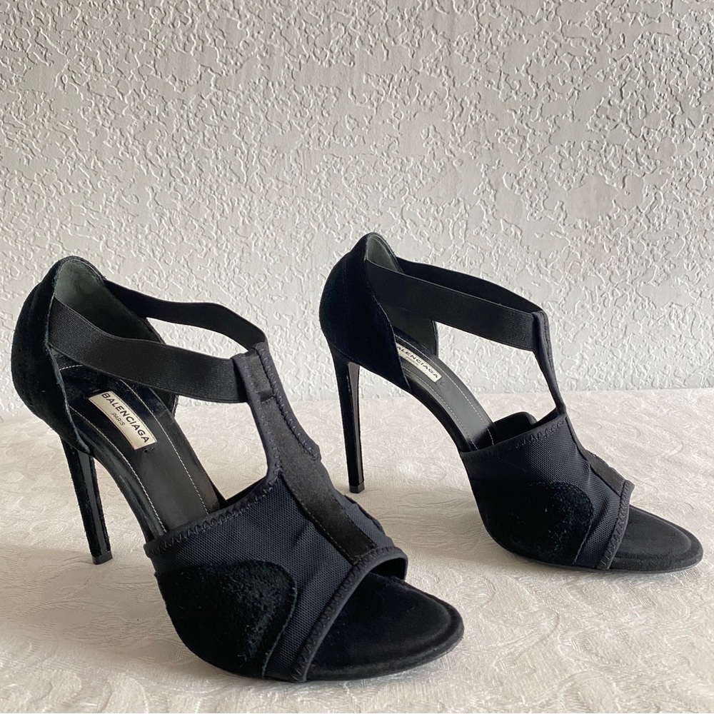 BALENCIAGA black leather Sandals - Picture 7 of 12